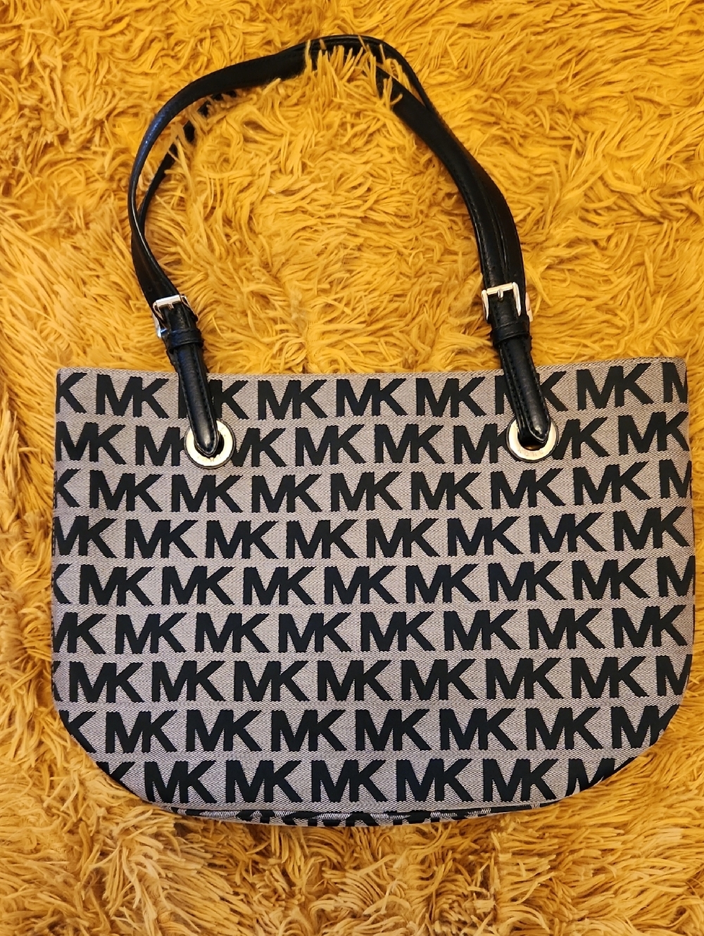 Michael Kors Black & Grey MK Logo Tote
